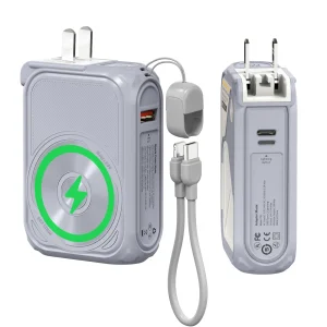 10,000mAh 22.5W Magnetic Wireless Power Bank with Holder