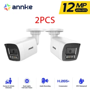 ANNKE 12MP Smart Dual Light PoE Security Camera with Built-in Mic