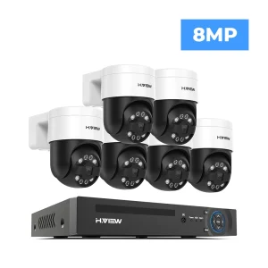 H.VIEW 8-Channel 4K PTZ IP Security Camera System