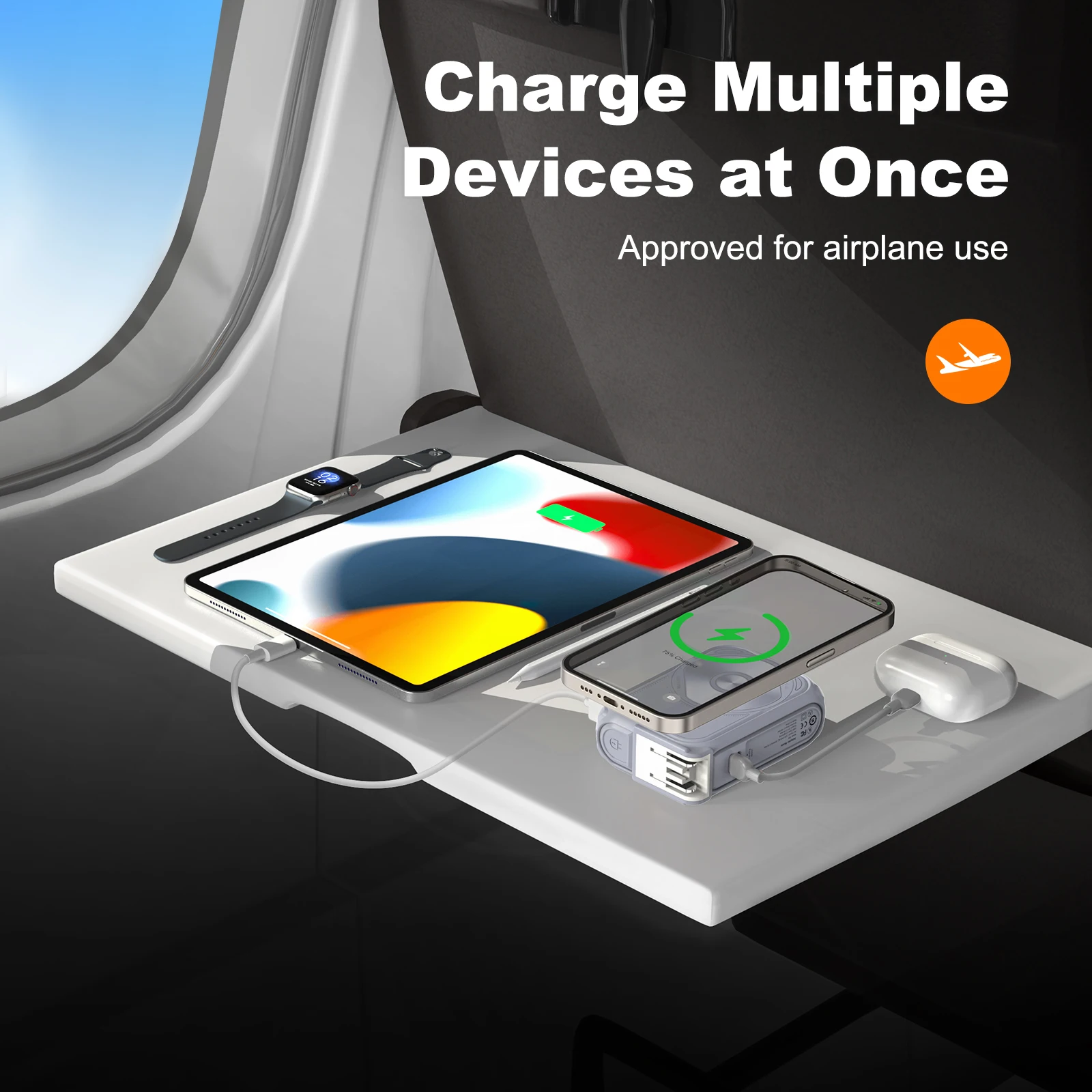 10,000mAh 22.5W Magnetic Wireless Power Bank with Holder - Image 4