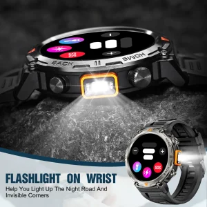 EIGIIS KE3 Smartwatch with Bluetooth Calling & LED Flashlight - Thumbnail Image 2