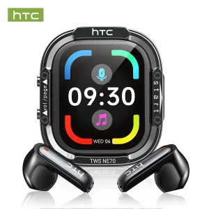HTC NE70 AI Translation Wireless Earbuds with Smart Touchscreen Case - Thumbnail Image 5
