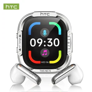 HTC NE70 AI Translation Wireless Earbuds with Smart Touchscreen Case - Thumbnail Image 6