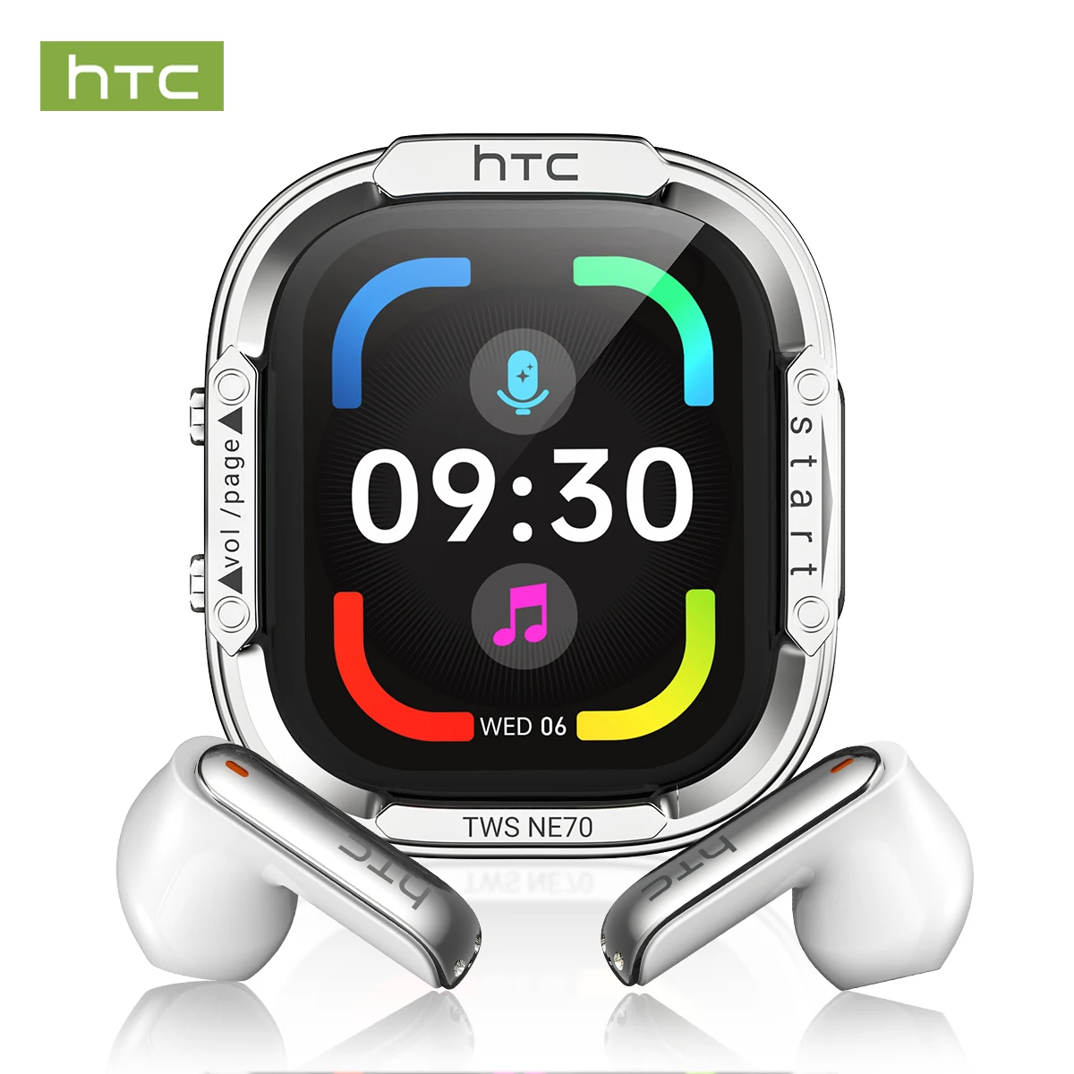 HTC NE70 AI Translation Wireless Earbuds with Smart Touchscreen Case - Image 6