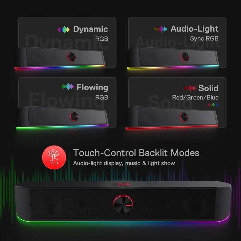 Redragon GS560 Adiemus RGB USB Desktop Soundbar - Image 7