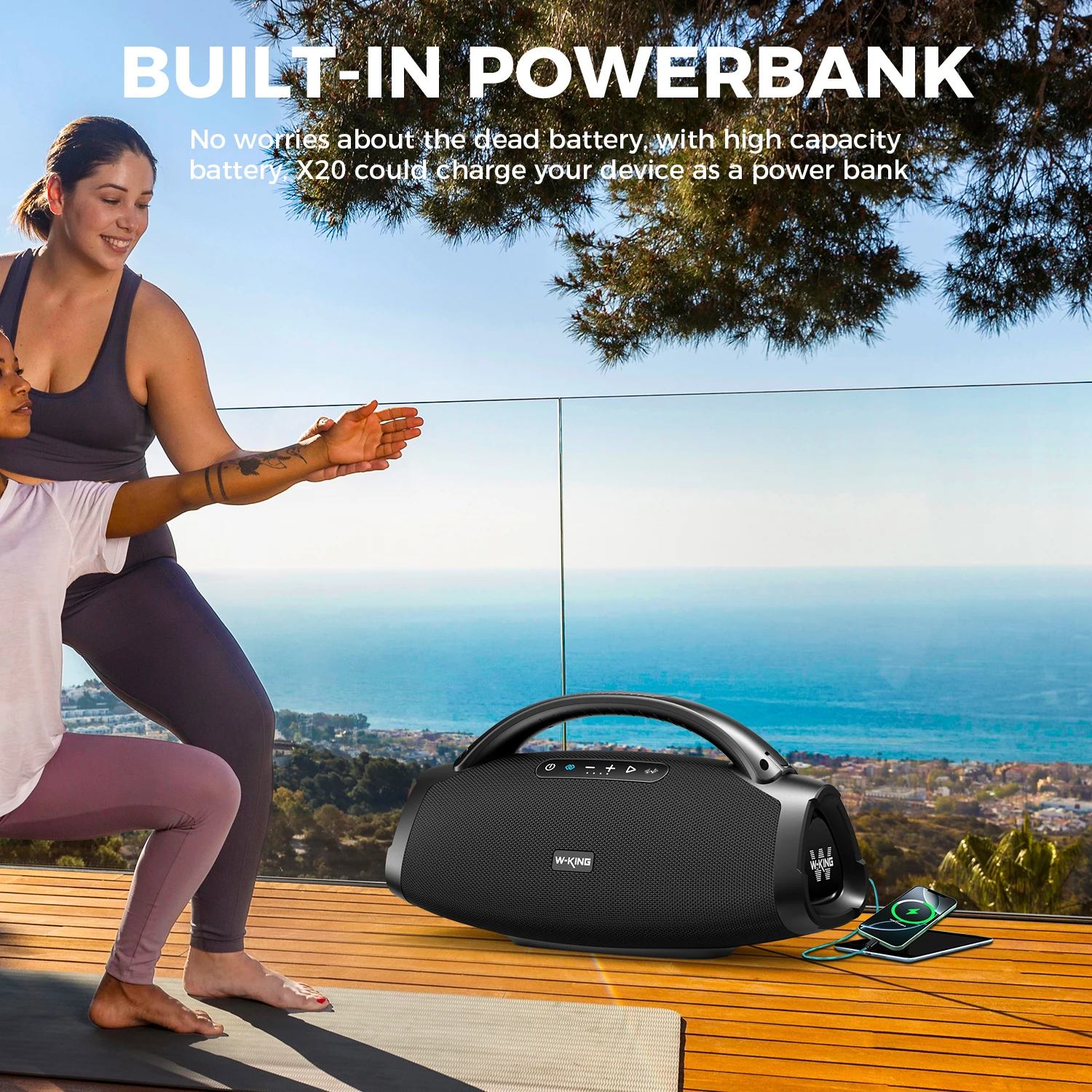 W-KING D20 Portable Bluetooth Speakers,200W - Image 5