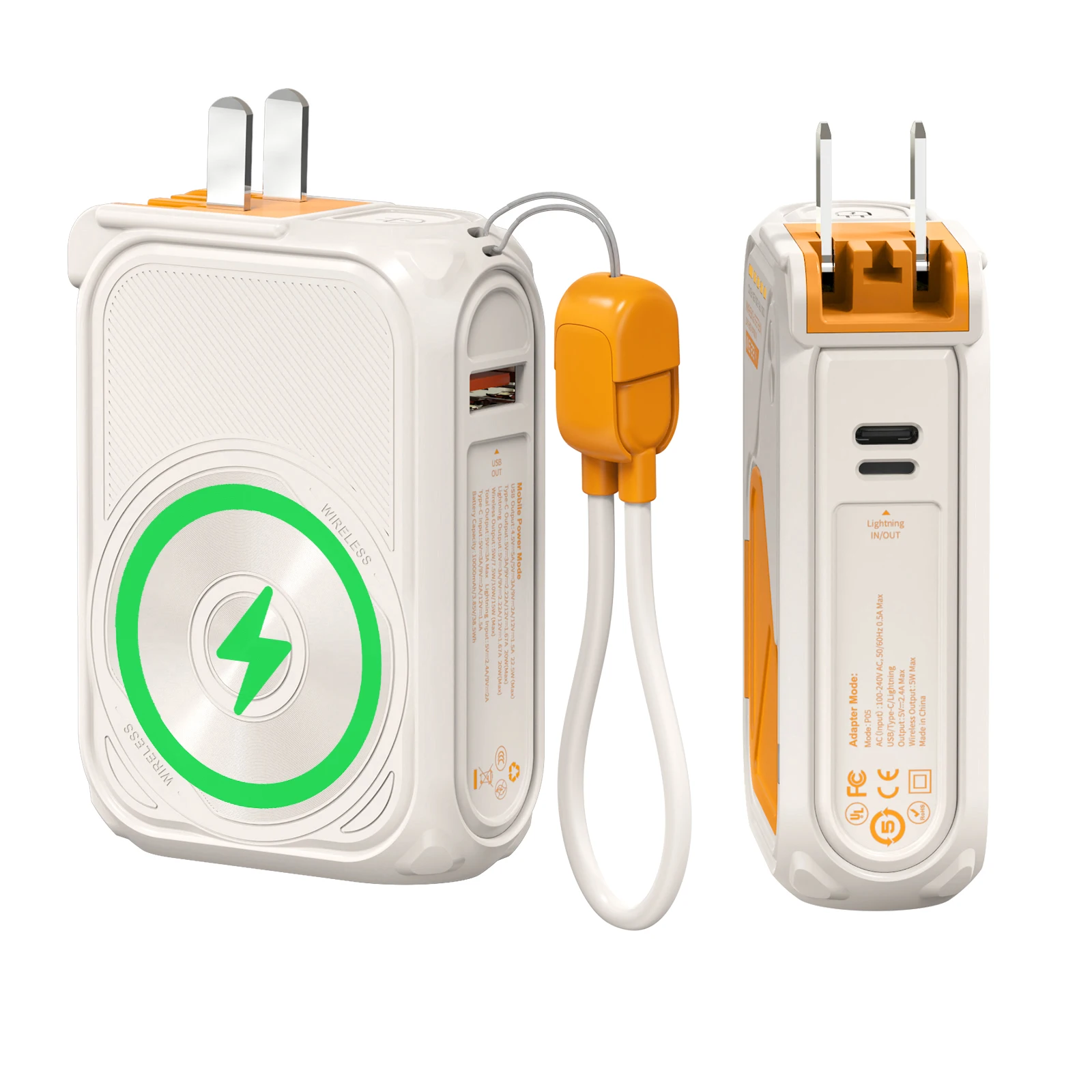 10,000mAh 22.5W Magnetic Wireless Power Bank with Holder - Image 6