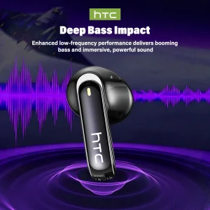 HTC NE70 AI Translation Wireless Earbuds with Smart Touchscreen Case - Thumbnail Image 4
