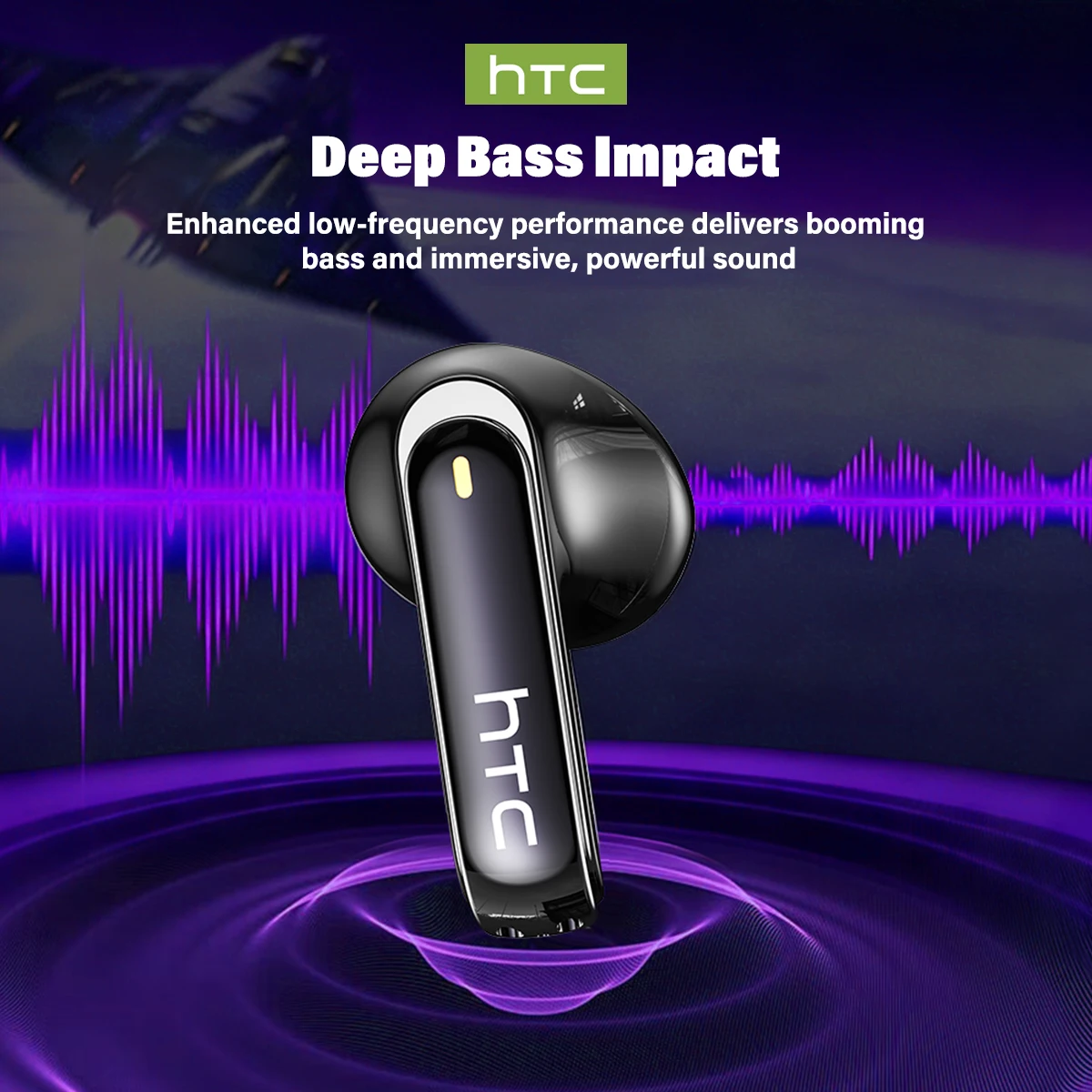 HTC NE70 AI Translation Wireless Earbuds with Smart Touchscreen Case - Image 4